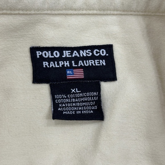 Vintage Ralph Lauren Polo Jeans Company U.S. WILDLIFE PRESERVE Tan Shirt US XL - Picture 13 of 16
